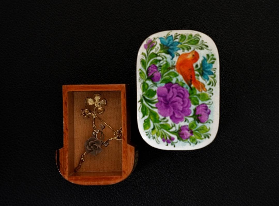 the bahar box – small hand-painted jewelry box, mandala design, gift for her / gifts for him
