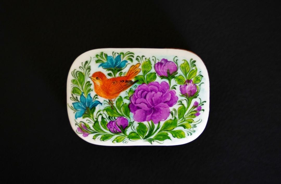 the bahar box – small hand-painted jewelry box, mandala design, gift for her / gifts for him