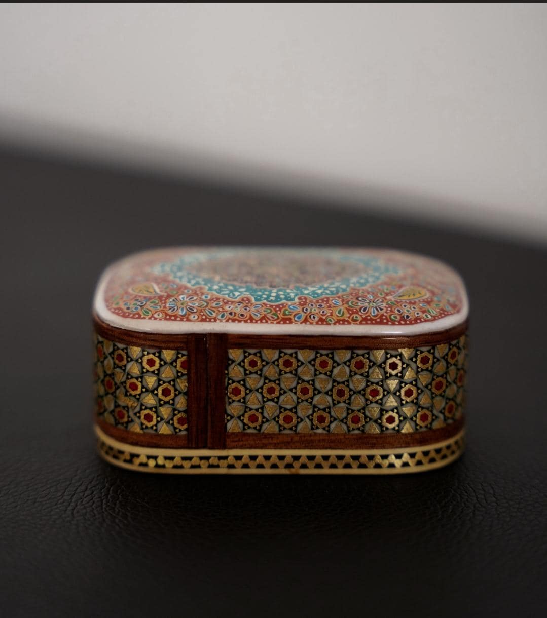 the anar box – hand-painted jewelry box, small floral trinket box, gift for her/ gifts for him