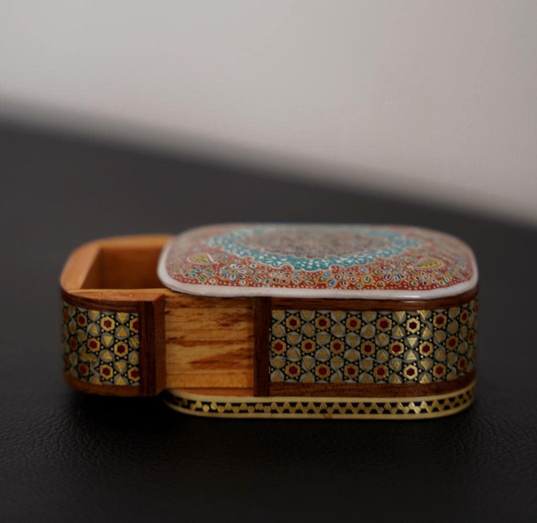 the anar box – hand-painted jewelry box, small floral trinket box, gift for her/ gifts for him