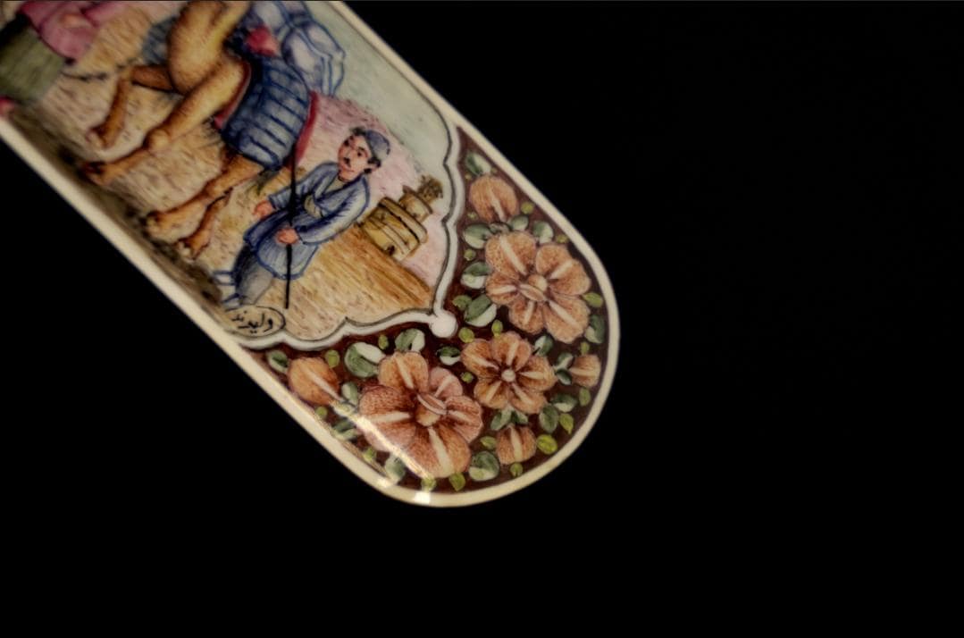 caravan journey jewelry box – hand-painted decorative khatam kari box – gift for her & him – persian art storage box