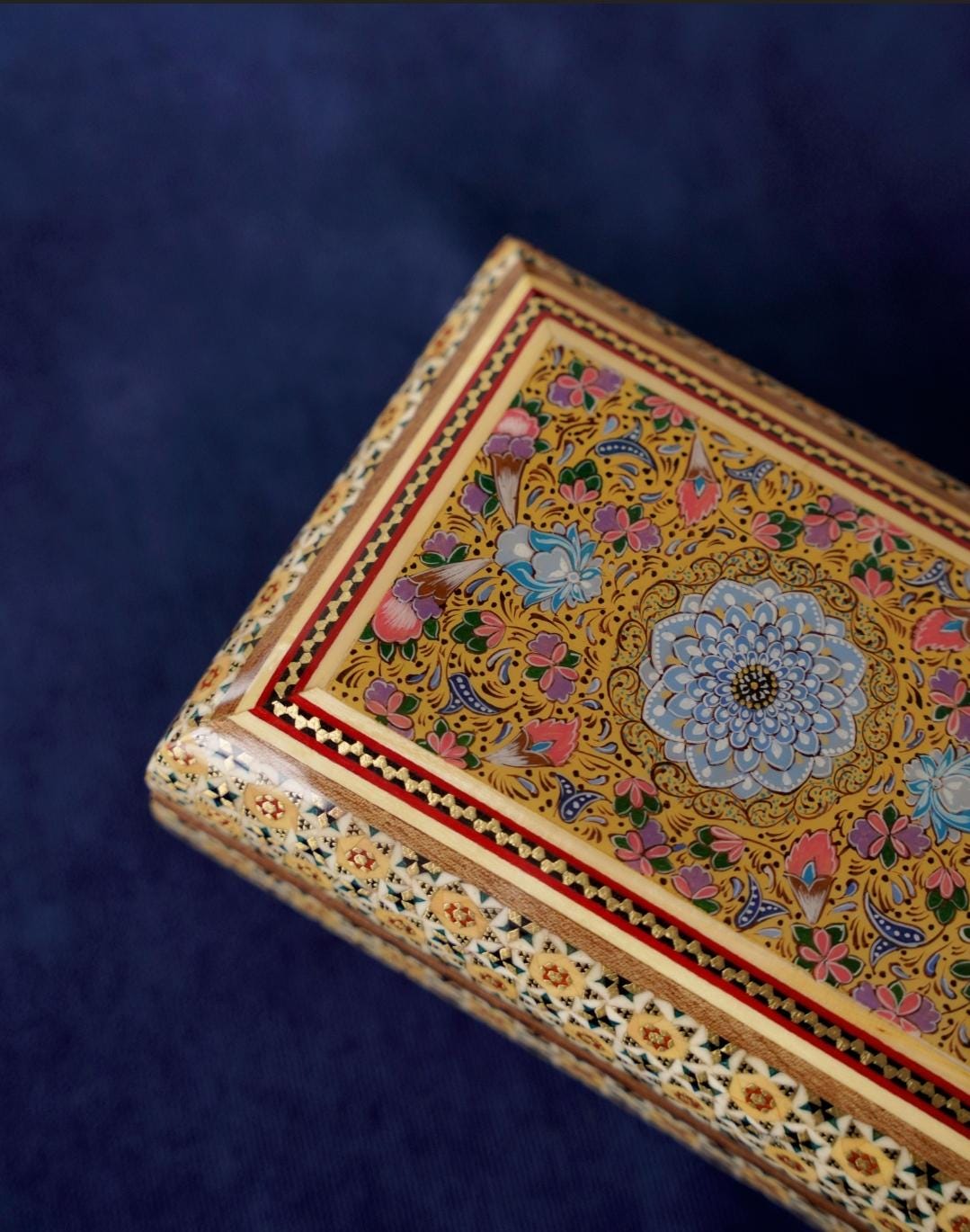 small bostan box – handmade khatam marquetry jewelry or keepsake box
