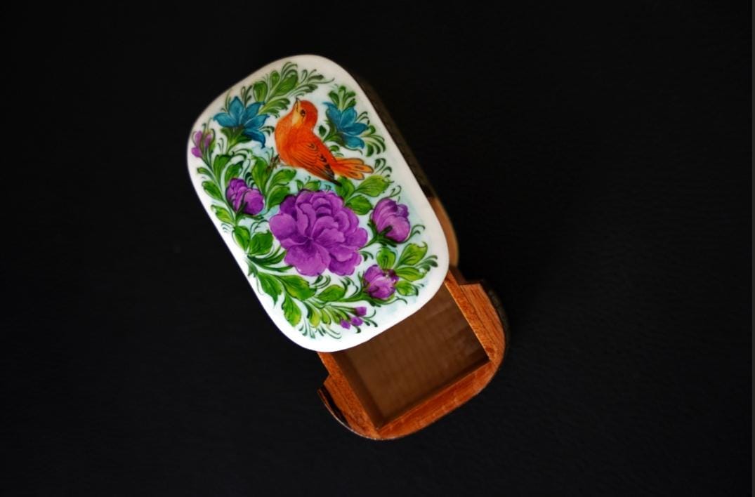 the bahar box – small hand-painted jewelry box, mandala design, gift for her / gifts for him