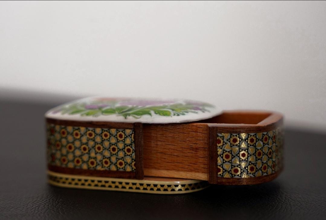 the bahar box – small hand-painted jewelry box, mandala design, gift for her / gifts for him
