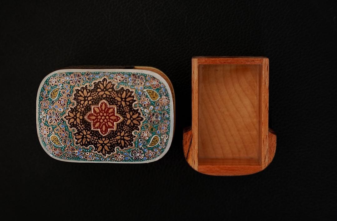 the laleh box – hand-painted jewelry box, small floral trinket box, gift for her/ gifts for him
