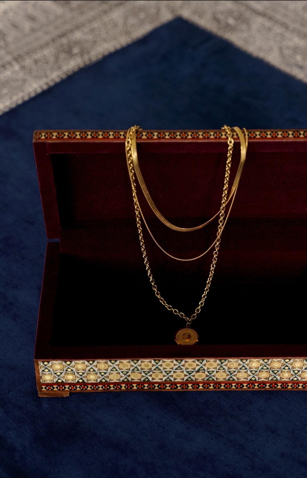 large bostan box – persian marquetry jewelry or keepsake box, handmade khatam kari