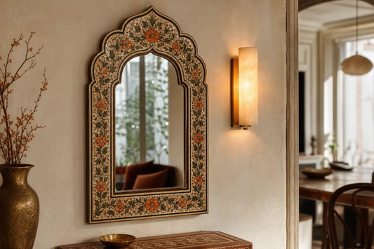 Best Lighting for a Hand-Painted Persian Mirror - Pilardi