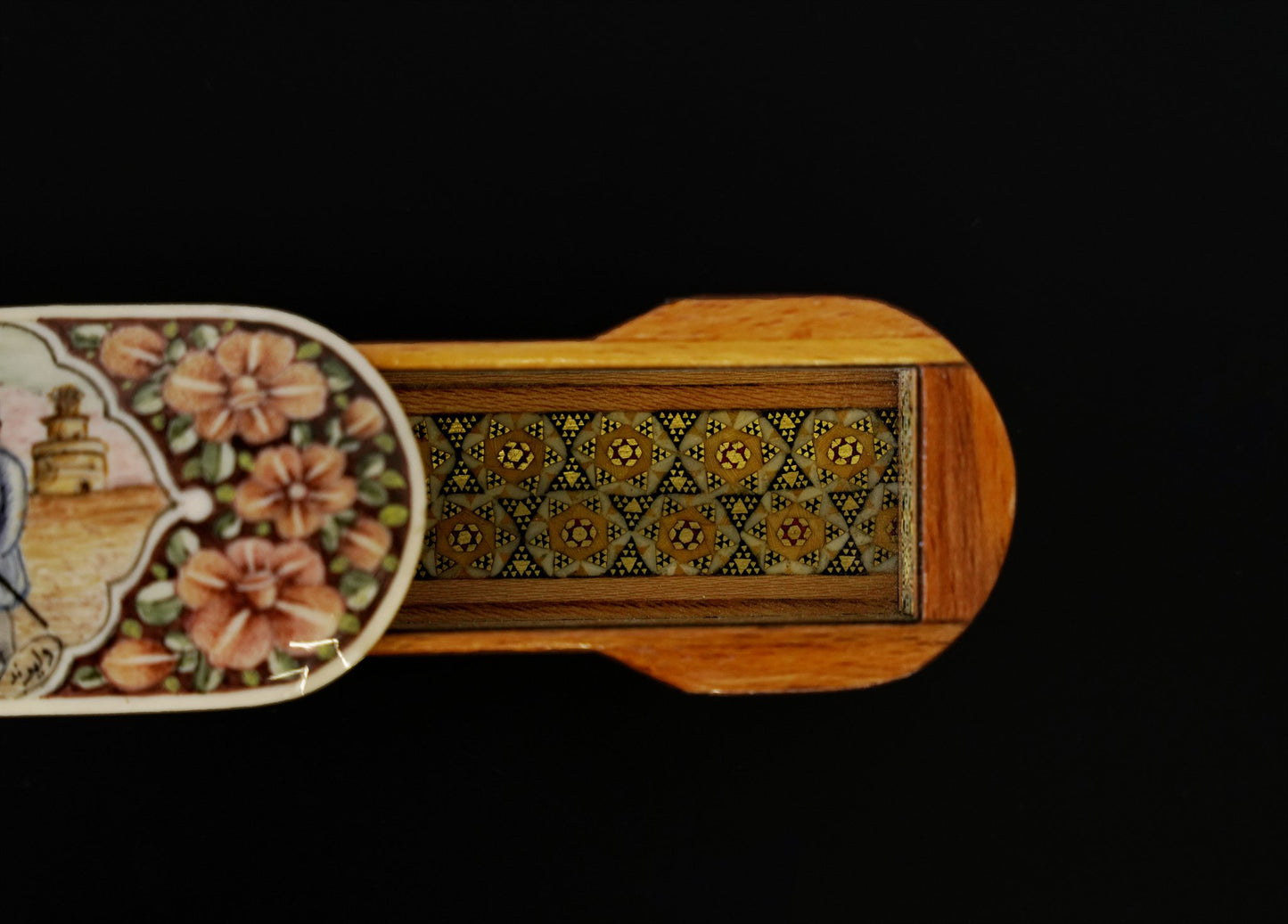 handmade khatam jewelry box – caravan journey – luxury handcrafted art by pilardi