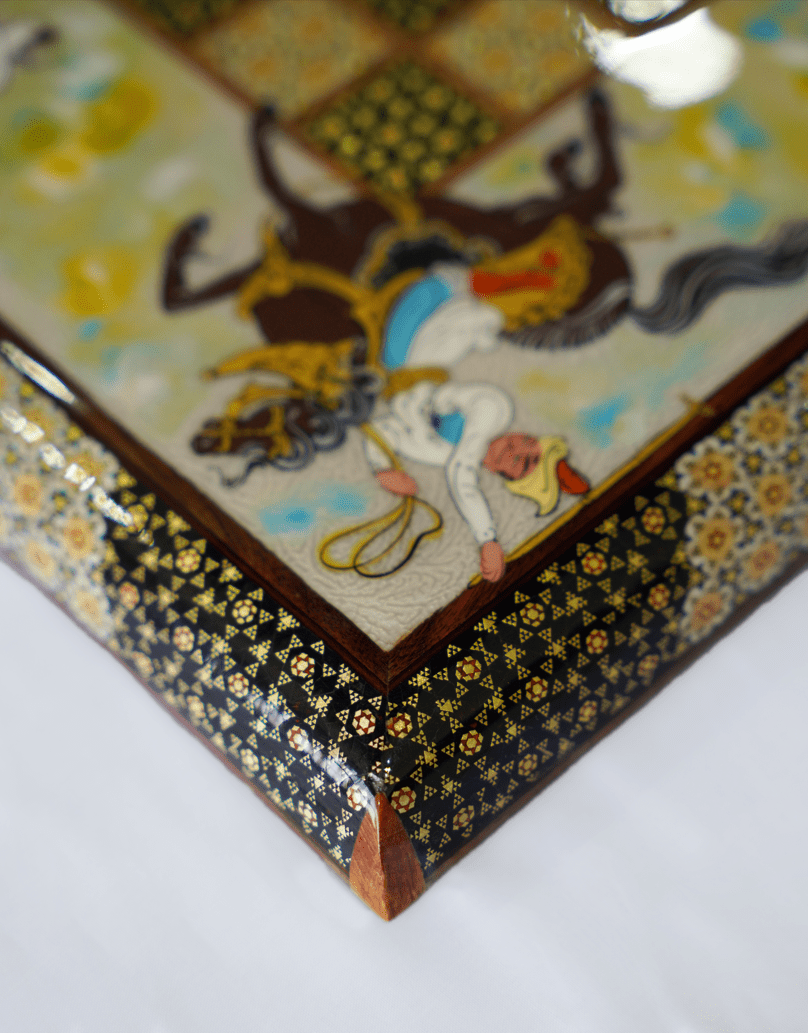 Polo Miniature Khatam Chess & Backgammon – 46 cm – Pilardi – Luxury Handcrafted Art by Pilardi