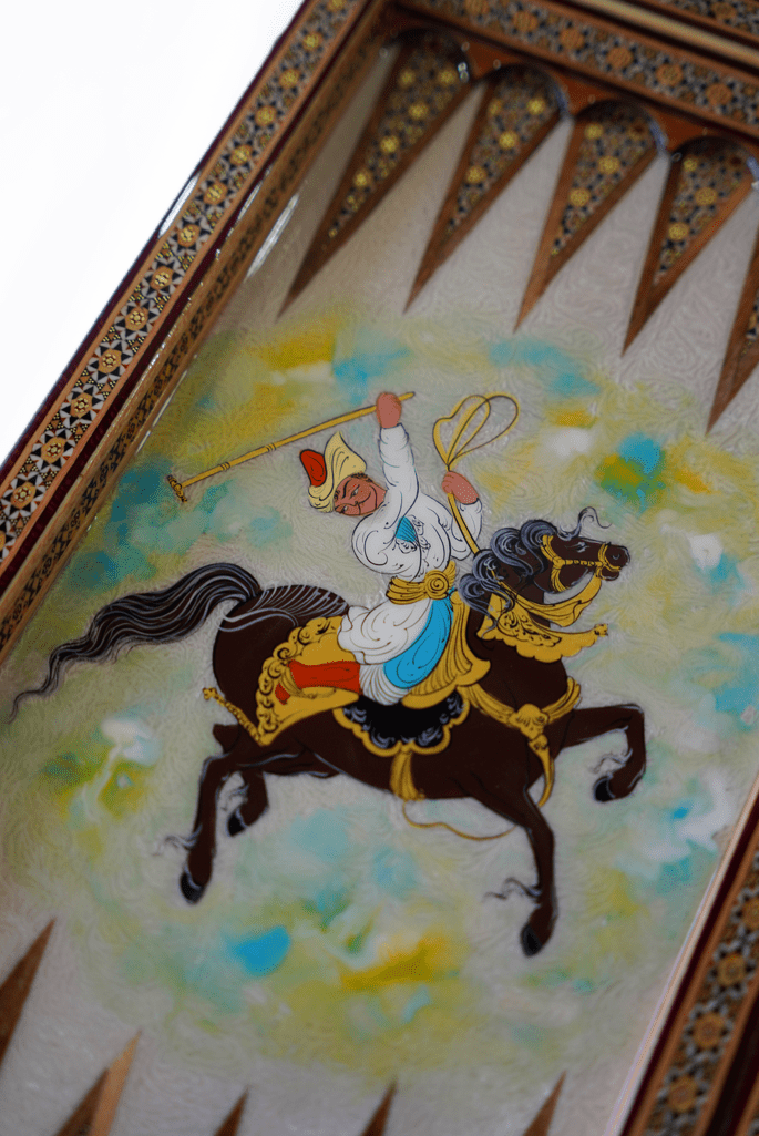 handcrafted backgammon chess set – collector edition with case and pieces