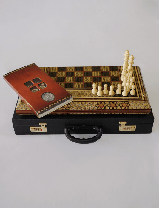 Khatam Inlay Chess & Backgammon – 46 cm – Pilardi – Luxury Handcrafted Art by Pilardi