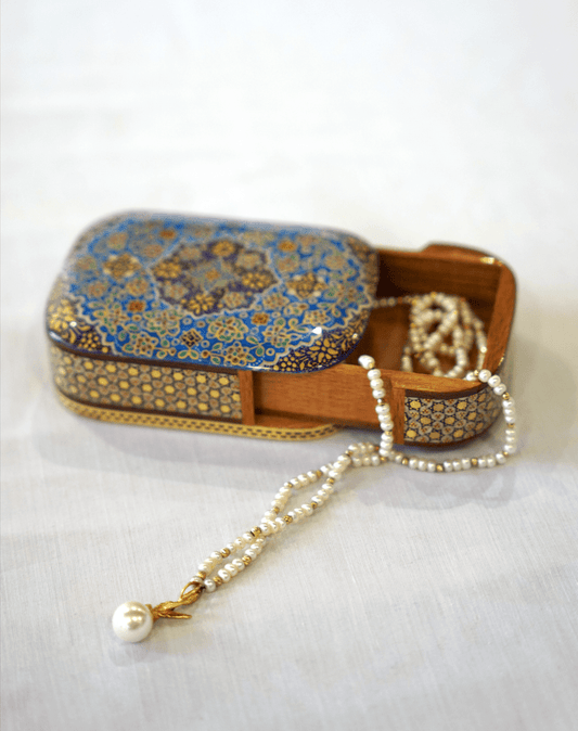 Passori Tazhib Box – Hand - Painted Miniature Jewelry & Keepsake Box (11 × 8 × 3 cm) – Luxury Handcrafted Art by Pilardi