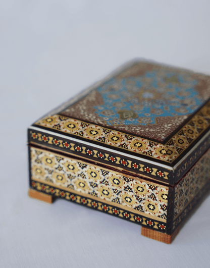 Sadaf – Hand - Painted Miniature Jewelry Box (14 × 10 × 4.5 cm) – Luxury Handcrafted Art by Pilardi