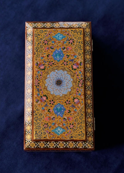 Large Bostan Box – Persian Marquetry Jewelry or Keepsake Box, Handmade Khatam Kari