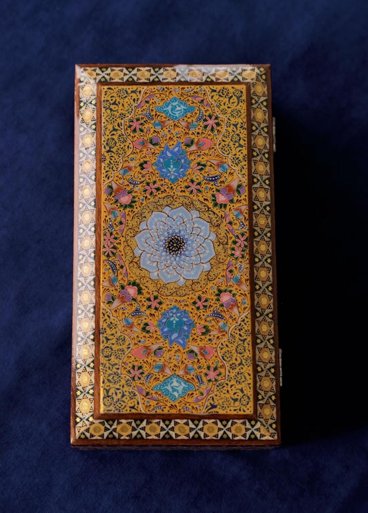 Large Bostan Box – Persian Marquetry Jewelry or Keepsake Box, Handmade Khatam Kari