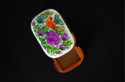 The Bahar Box – Small Hand-Painted Jewelry Box, Mandala Design, Gift for Her / Gifts for him