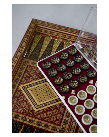 Khatam Chess & Backgammon Set – Black Edition – Luxury Handcrafted Art by Pilardi