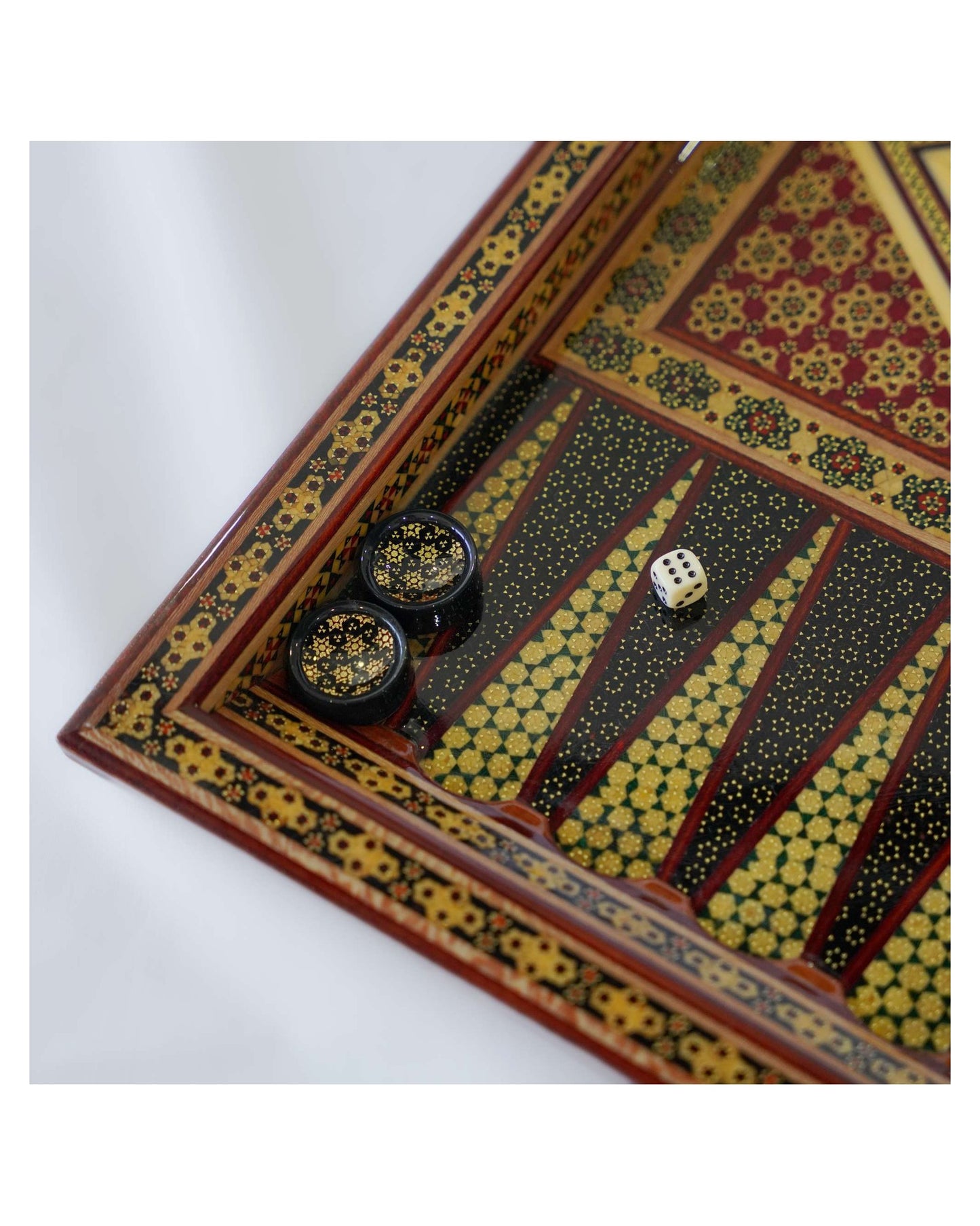 khatam chess & backgammon set – black edition – luxury handcrafted art by pilardi
