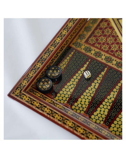 Khatam Chess & Backgammon Set – Black Edition – Luxury Handcrafted Art by Pilardi
