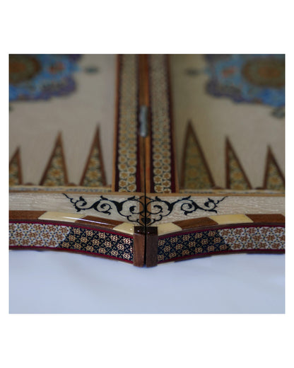 Tazhib Chess & Backgammon Set – Turquoise – Luxury Handcrafted Art by Pilardi
