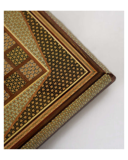 Khatam Chess & Backgammon Set – Golden Edition – Luxury Handcrafted Art by Pilardi