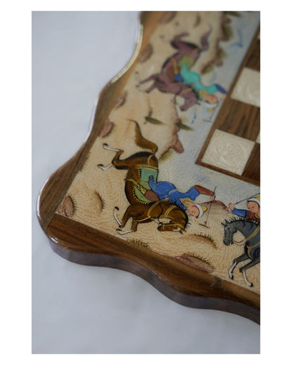 Hand-Painted Polo Chess & Backgammon Set – Luxury Handcrafted Art by Pilardi