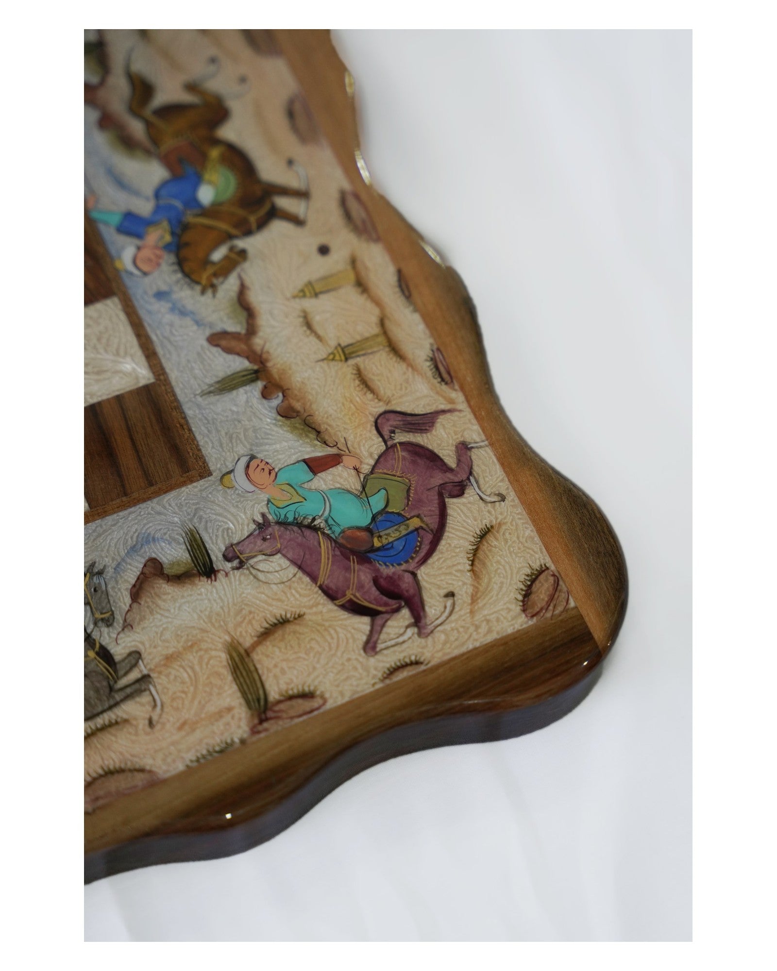Hand-Painted Polo Chess & Backgammon Set – Luxury Handcrafted Art by Pilardi