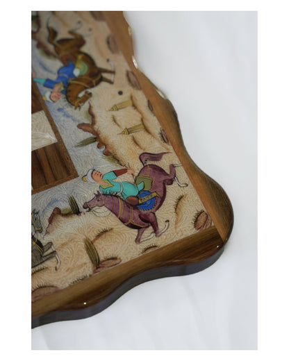 Hand-Painted Polo Chess & Backgammon Set – Luxury Handcrafted Art by Pilardi