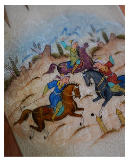 Hand-Painted Polo Chess & Backgammon Set – Luxury Handcrafted Art by Pilardi
