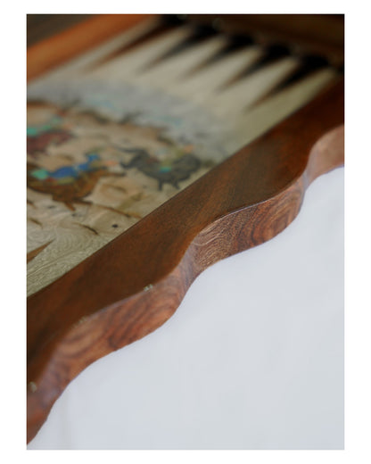 Hand-Painted Polo Chess & Backgammon Set – Luxury Handcrafted Art by Pilardi