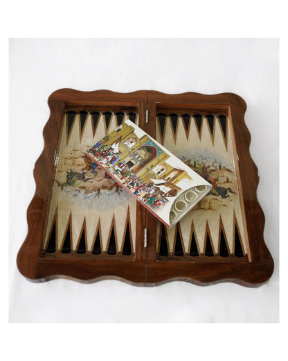 Hand-Painted Polo Chess & Backgammon Set – Luxury Handcrafted Art by Pilardi