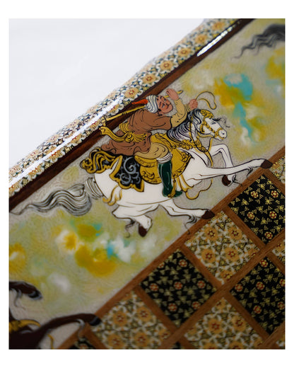 Polo Miniature Chess & Backgammon Set – Khatam Marquetry – Luxury Handcrafted Art by Pilardi