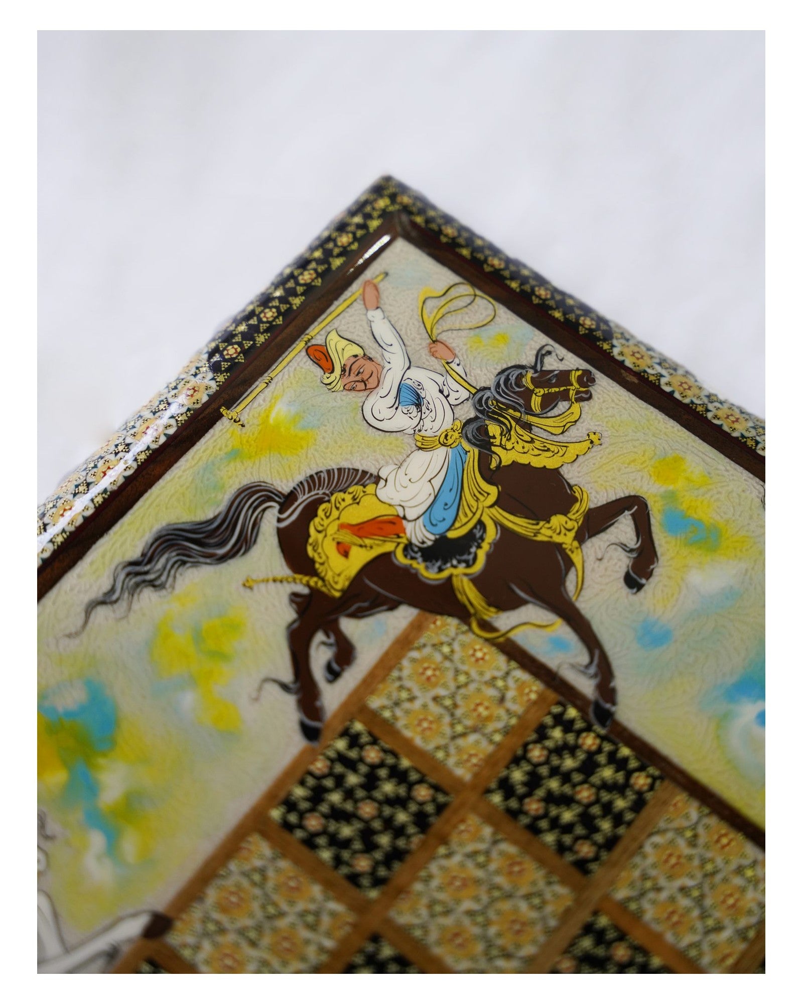 Polo Miniature Chess & Backgammon Set – Khatam Marquetry – Luxury Handcrafted Art by Pilardi