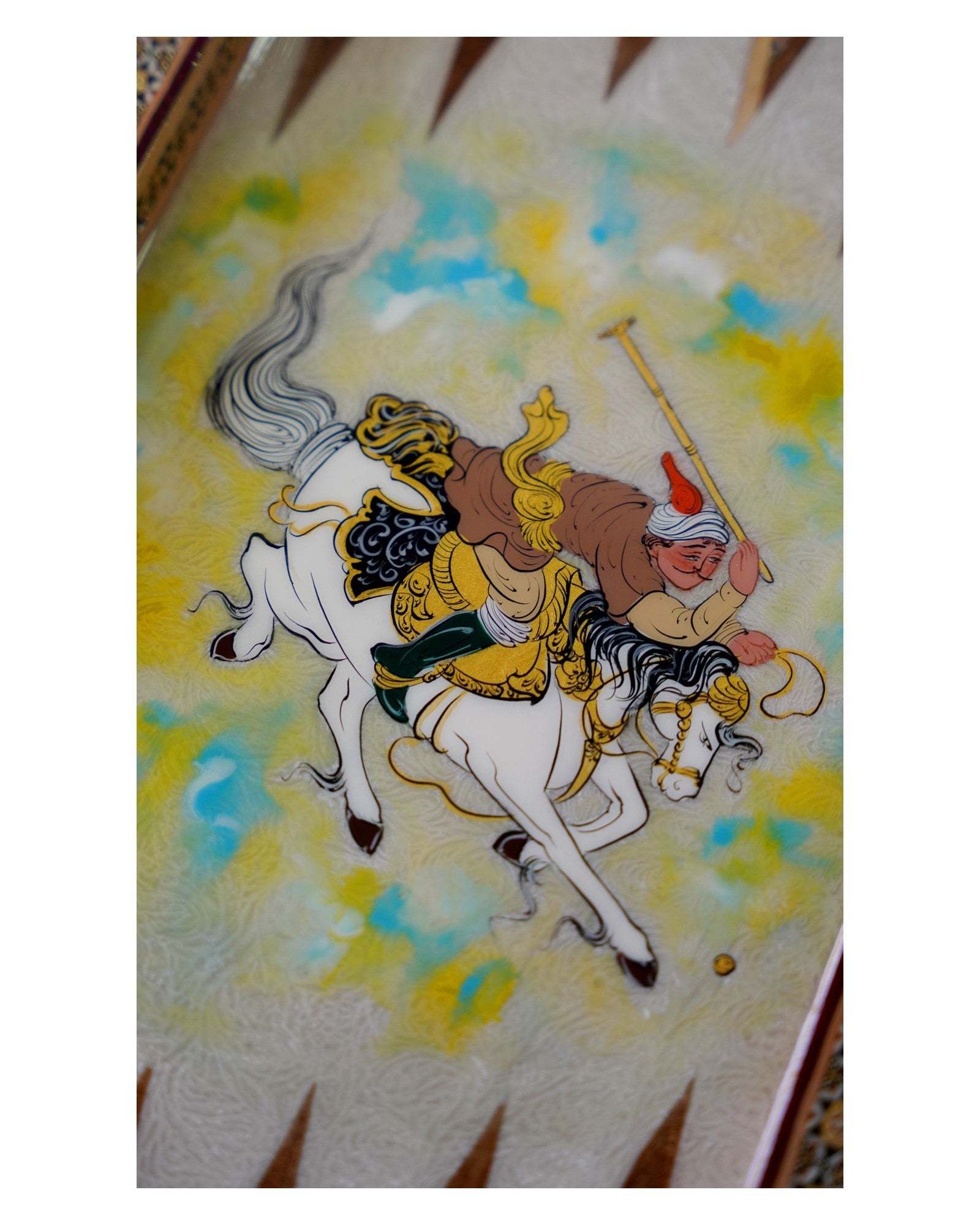 Polo Miniature Chess & Backgammon Set – Khatam Marquetry – Luxury Handcrafted Art by Pilardi
