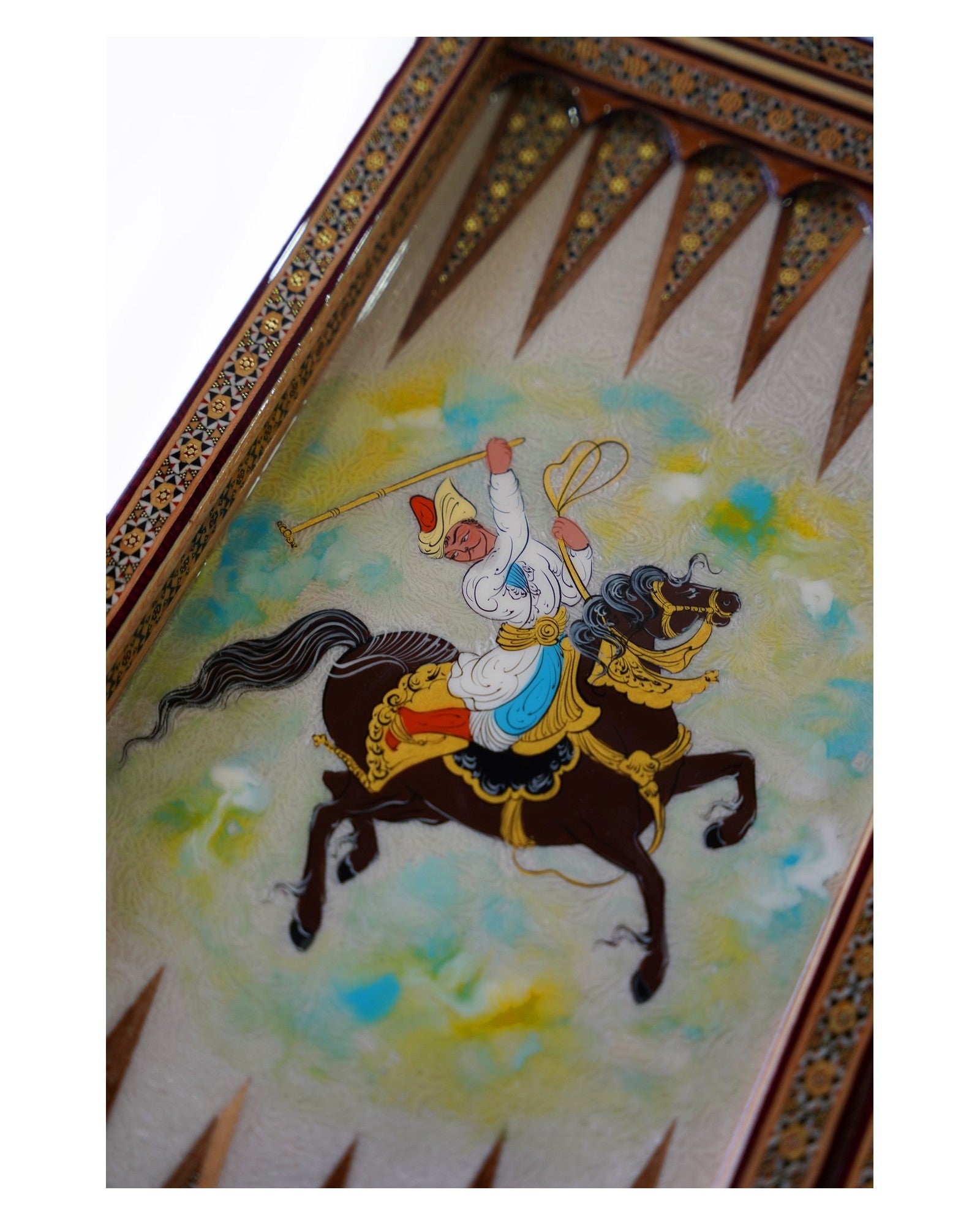 Polo Miniature Chess & Backgammon Set – Khatam Marquetry – Luxury Handcrafted Art by Pilardi